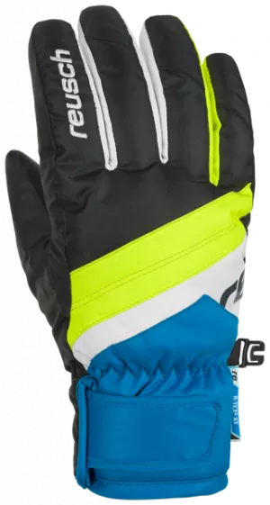 Detské lyžiarske rukavice Reusch Dario R-TEX® XT JUNIOR black/brilliant blue