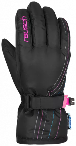 Detské lyžiarske rukavice Reusch Polly R-TEX® XT JUNIOR black/multicolour