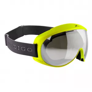Lyžiarske okuliare Indigo Voggle Neon Yellow Mirror Double Lens