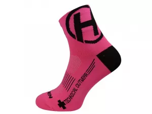 Detské ponožky na bicykel Haven Lite Neo Pink 2 páry