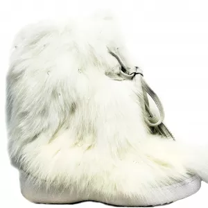 Luxusná dámska obuv Diavolezza 684 Velour White/White Fox Strass