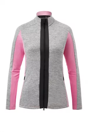 Lyžiarska flísová mikina KJUS Women Radun Midlayer Jacket White melange-Frozen Pink