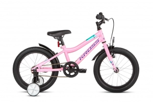 Detský dievčenský bicykel Kross Mini 3.0 16” lesklý ružovo-fialovo-tyrkysový