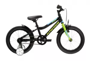 Detský chlapčenský bicykel Kross Racer 3.0 16” lesklý čierno-modro-limetkový