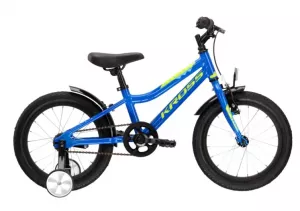 Detský chlapčenský bicykel Kross Racer 4.0 16” lesklý modro-limetkový