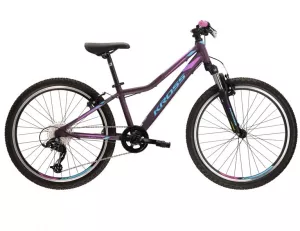 Detský dievčenský bicykel Kross Lea JR 2.0 24” matný fialovo-modrý