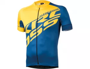 Pánsky cyklistický dres Kross Rubble yellow/blue