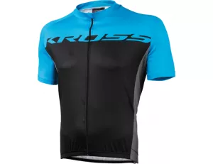 Pánsky cyklistický dres Kross Flow black/blue