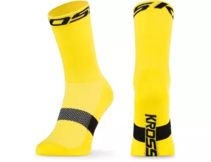 Cyklistické ponožky Kross Pave Hi yellow