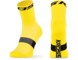 Cyklistické ponožky Kross Pave Mid yellow
