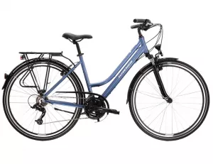 Dámsky trekový bicykel Kross Trans 2.0 28” lesklý modro-biely