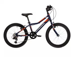Detský chlapčenský bicykel Kross Hexagon Mini 1.0 20” lesklý modro-bielo-oranžový