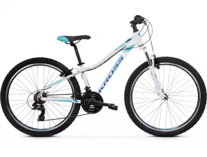 Dámsky horský bicykel Kross Lea 1.0 26” lesklý bielo-modrý