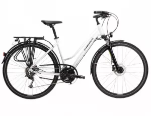 Dámsky trekový bicykel Kross Trans 5.0 28” lesklý perleťovo-čierny