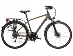 Pánsky trekový bicykel Kross Trans 5.0 28” matný zeleno-čierny