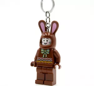 Svietiaca kľúčenka LEGO Iconic čokoládový zajac