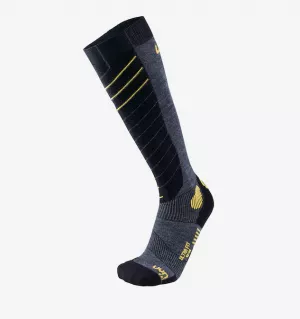 Pánske lyžiarske merino termo ponožky UYN SKI ULTRA FIT Anthracite/Yellow